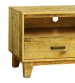 Woodstyle Solid Timber Light Brown 3 Drawers TV Cabinet in Rustic Texture